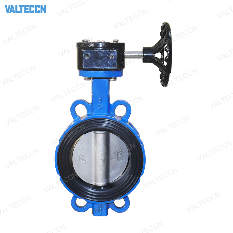 Ductile iron wafer butterfly valve worm gear